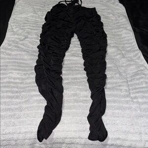 SHEIN Black Ruched Leggings